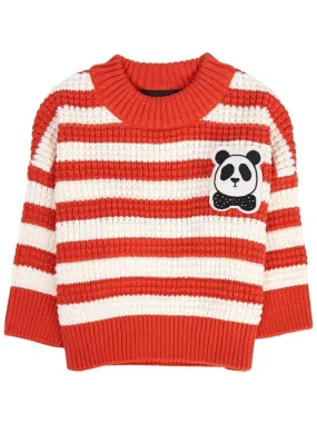 Panda 2312010342 RED Kids Knit Sweater Relaxed Fit